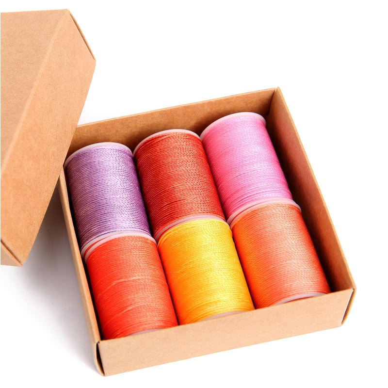 FANDOL Waxed Polyester Cord Wax-Coated Strings Waterproof Round Wax Coated Thread for Braided Bracelets DIY Accessories or Leather Sewing (Series 1) - Image 2